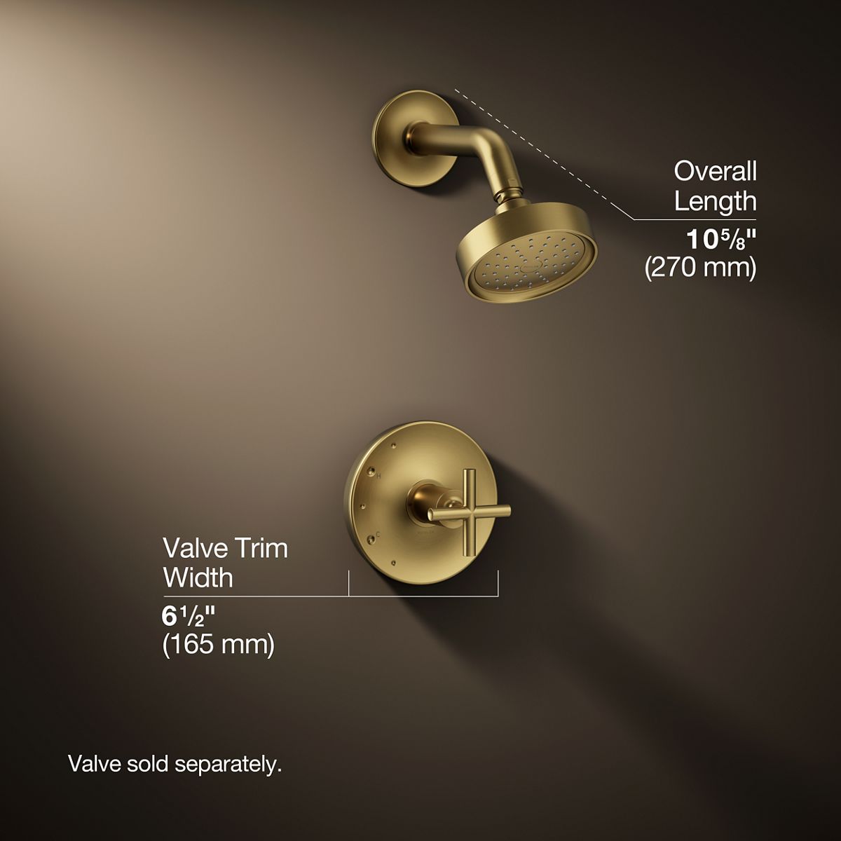 3/4 view of product with dimensions