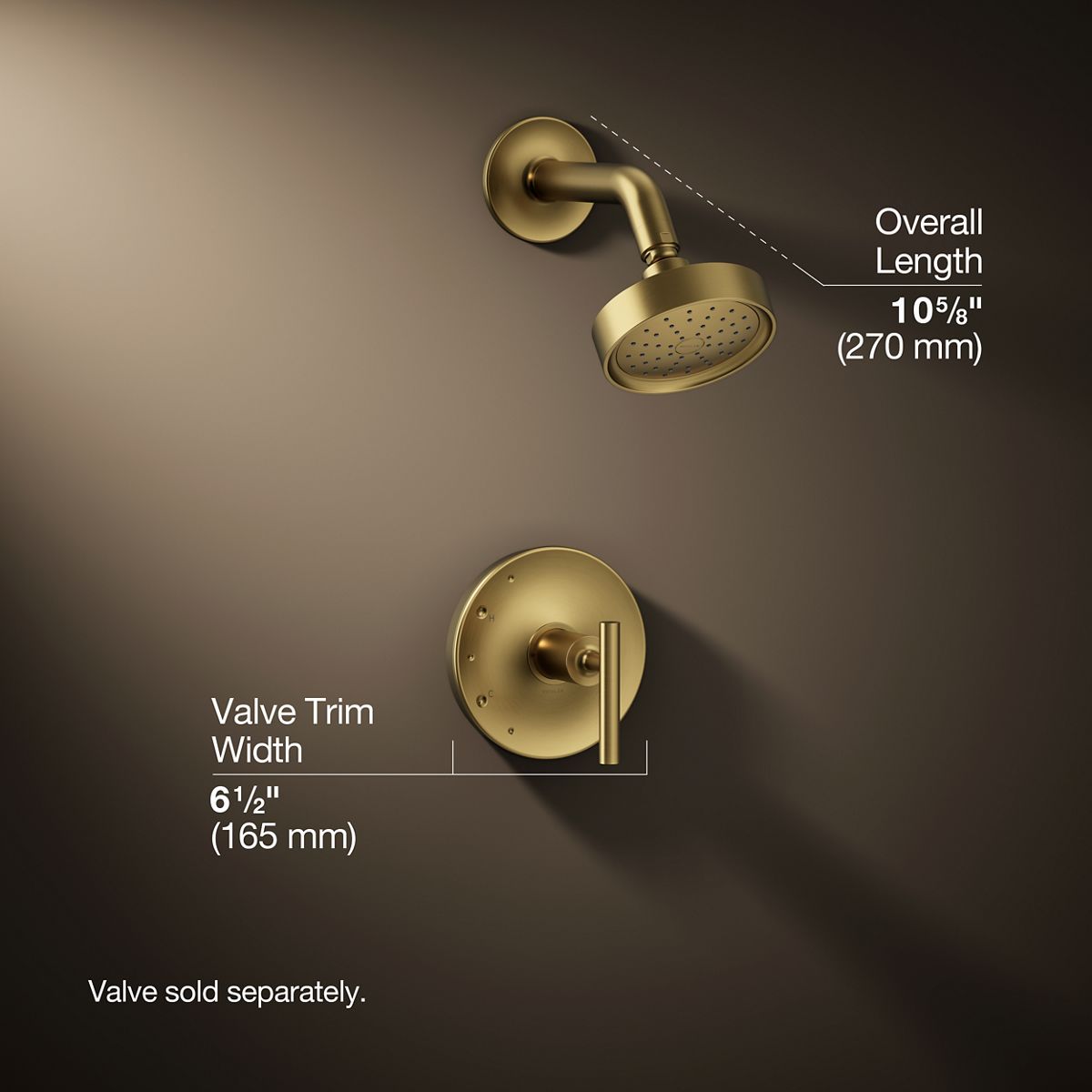 3/4 view of product with dimensions