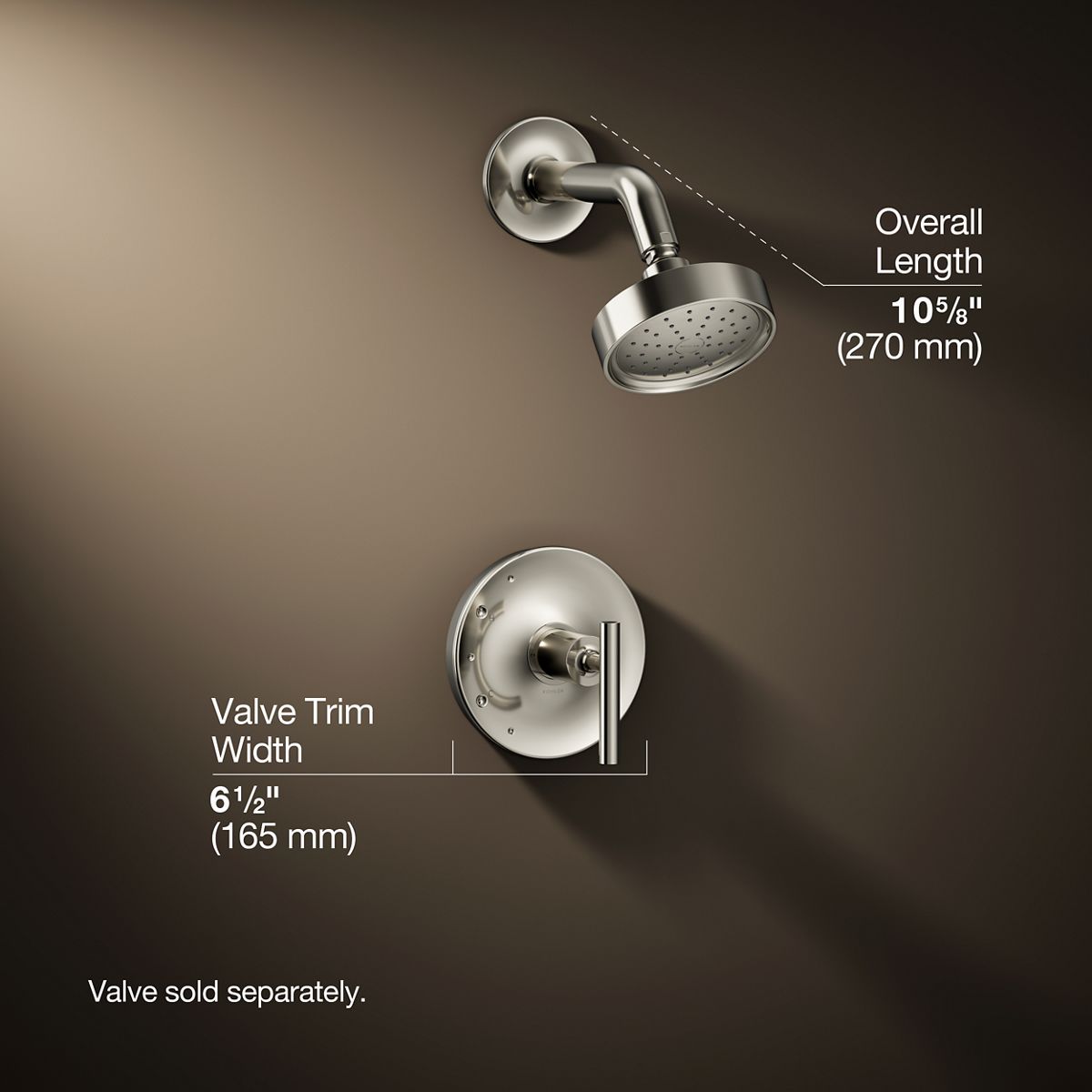 3/4 view of product with dimensions
