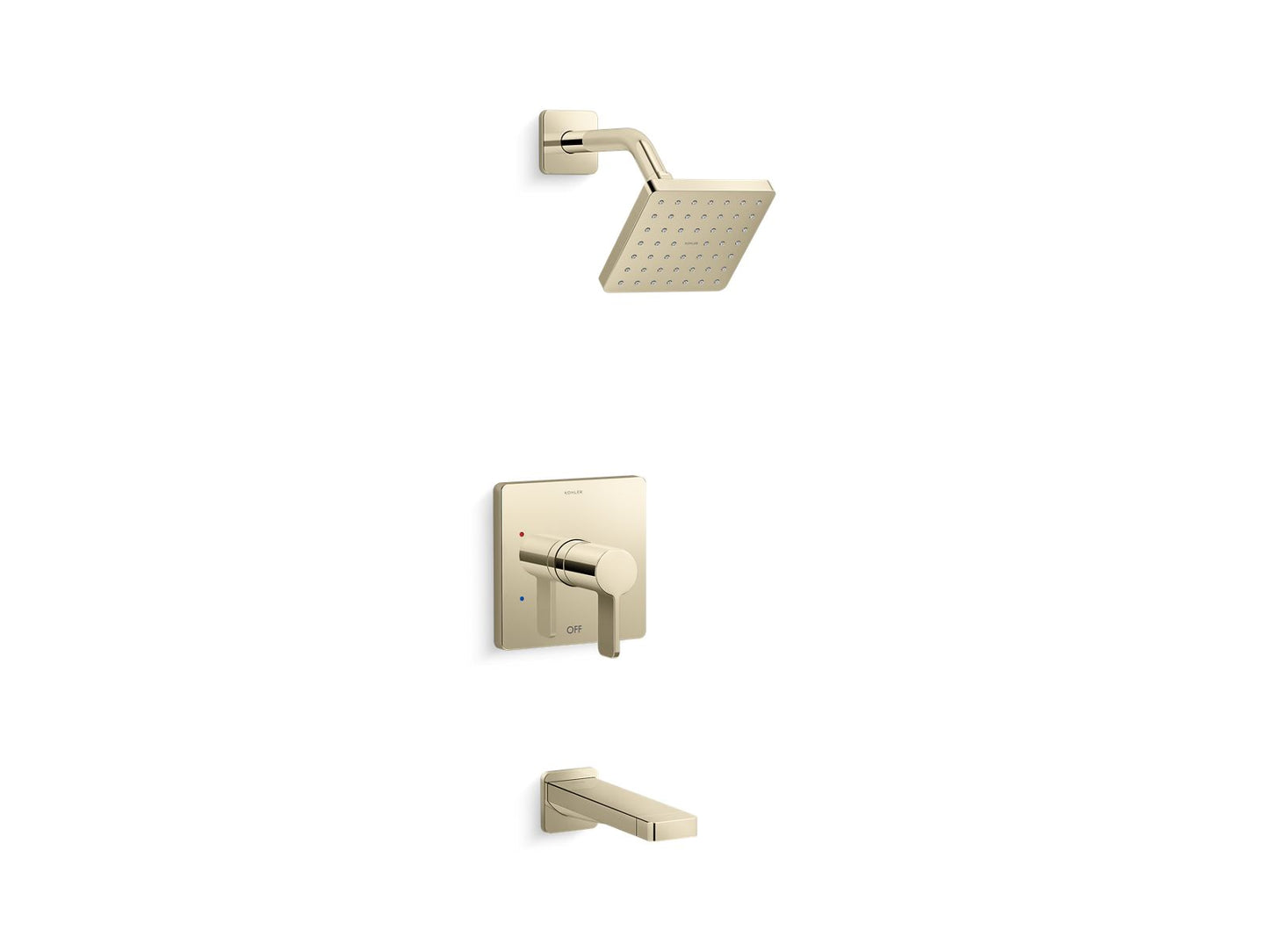 KOHLER K-TS23502-4G Parallel Rite-Temp bath and shower trim kit, 1.75 gpm