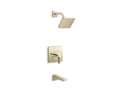 KOHLER K-TS23502-4G Parallel Rite-Temp bath and shower trim kit, 1.75 gpm, vibrant french gold