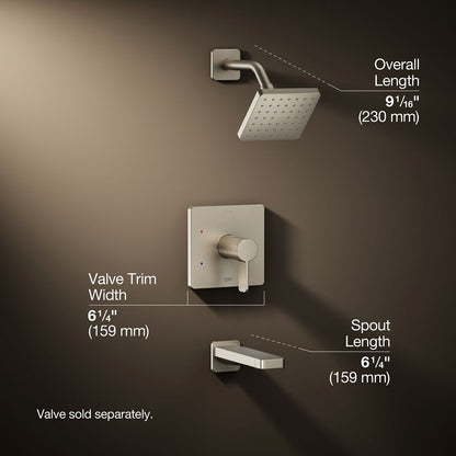 3/4 view of product with dimensions