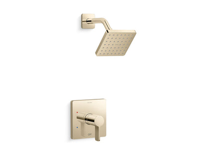 KOHLER K-TS23503-4 Parallel Rite-Temp Shower Trim Kit, 2.5 GPM, vibrant french gold
