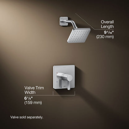 3/4 view of product with dimensions