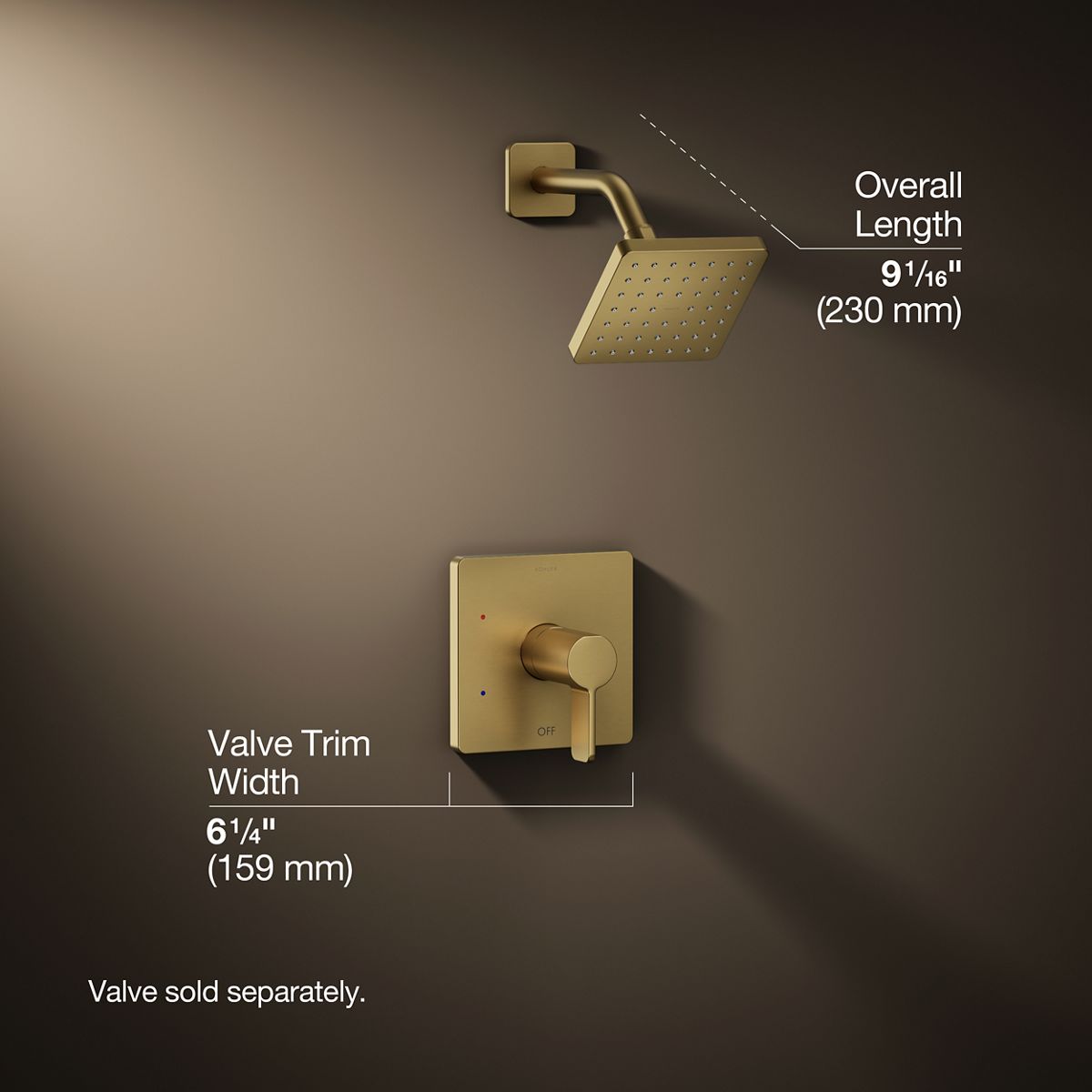 3/4 view of product with dimensions