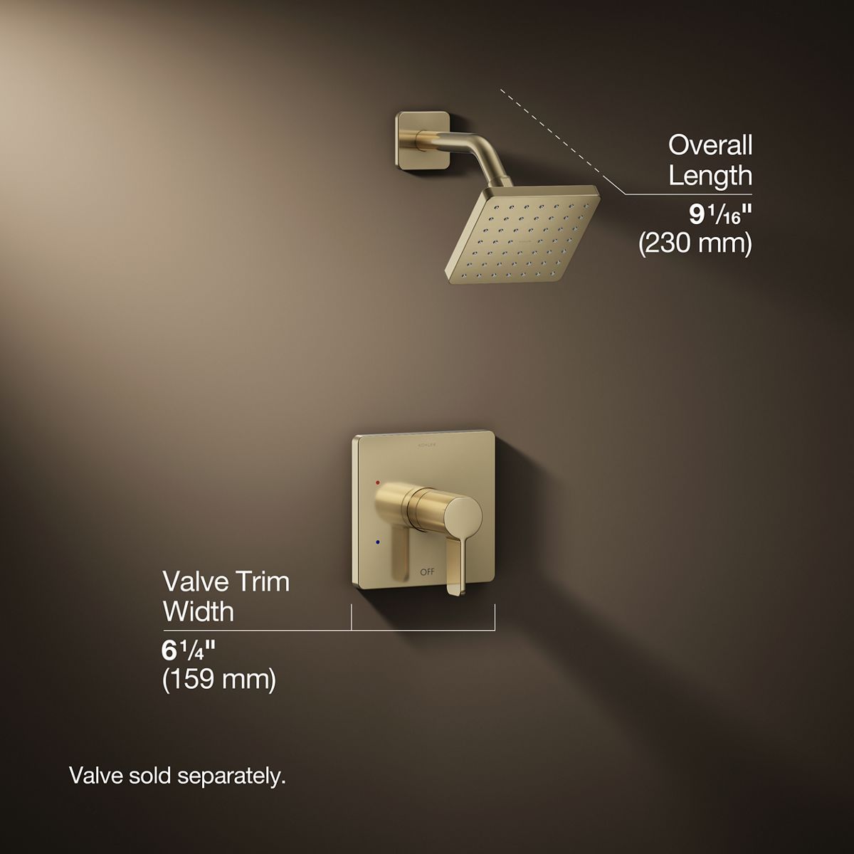 3/4 view of product with dimensions