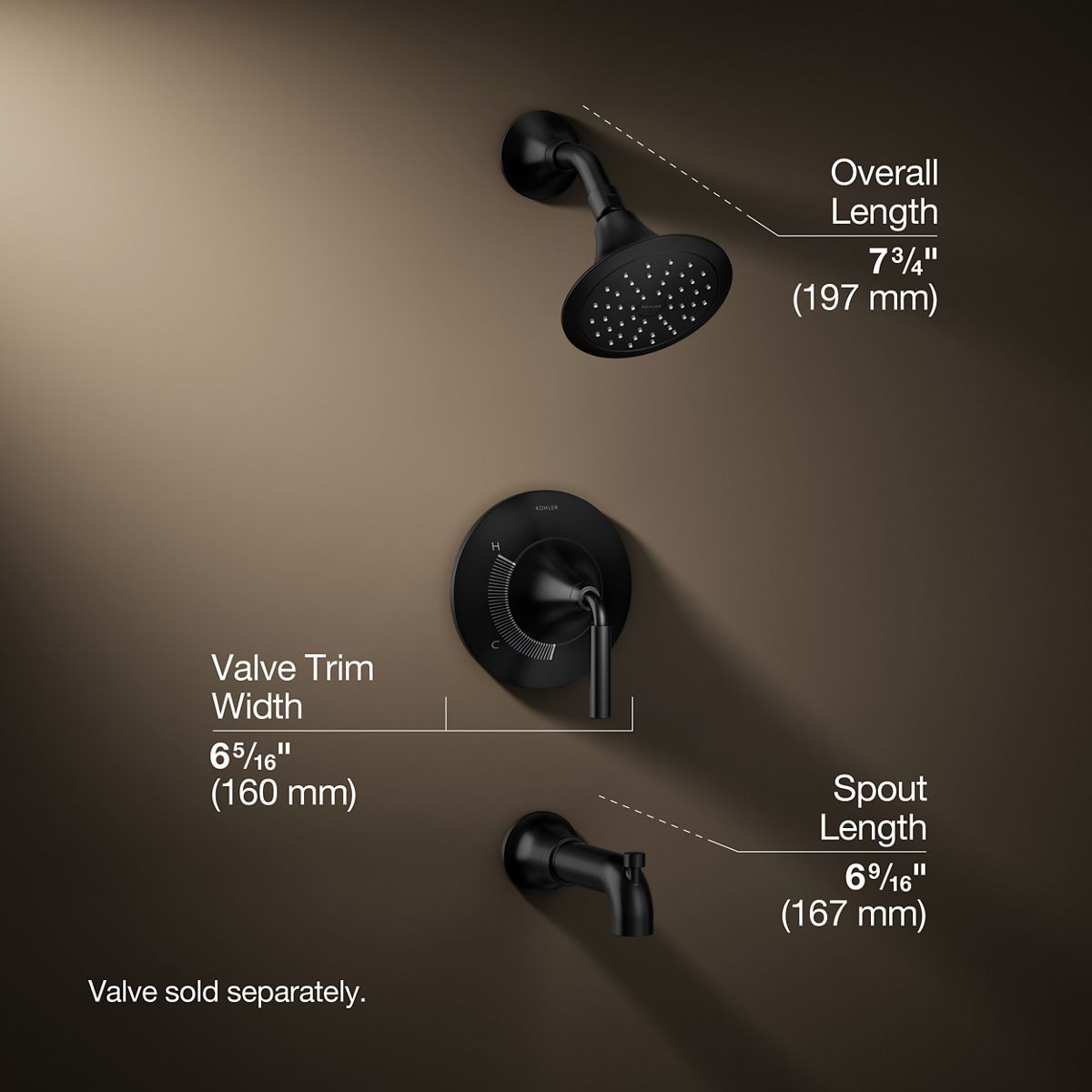 KOHLER K-TS27421-4 Tone Rite-Temp bath and shower trim kit, 2.5 gpm