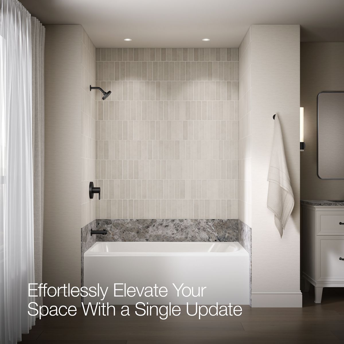 KOHLER Elate Rite-Temp bath and shower trim kit, 2.5 gpm