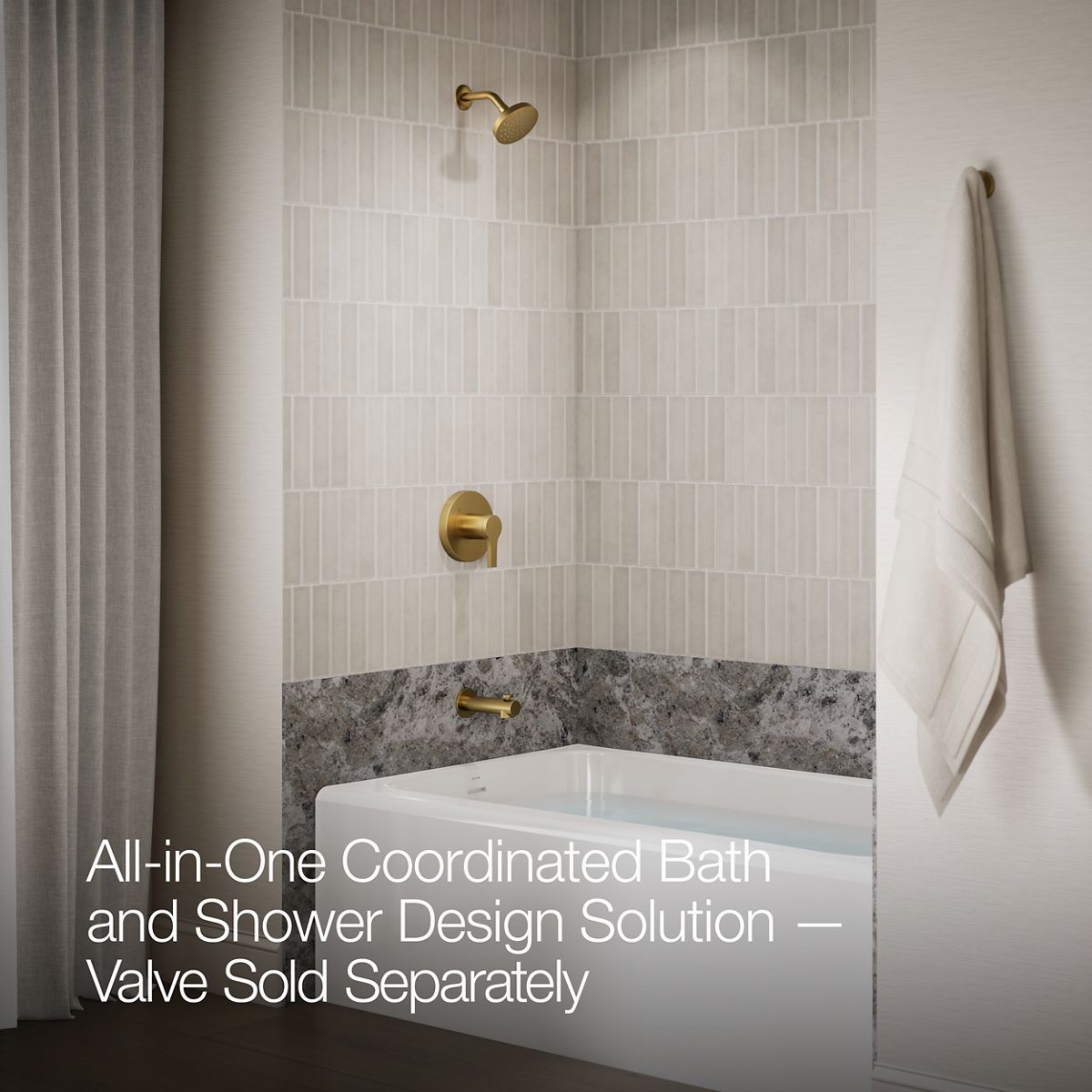 KOHLER Elate Rite-Temp bath and shower trim kit, 2.5 gpm