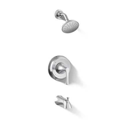 KOHLER K-TS35937-4Y Buckley Rite-Temp® Bath and Shower Trim Kit, 2.5 GPM, Polished Chrome - 3/4 view of product