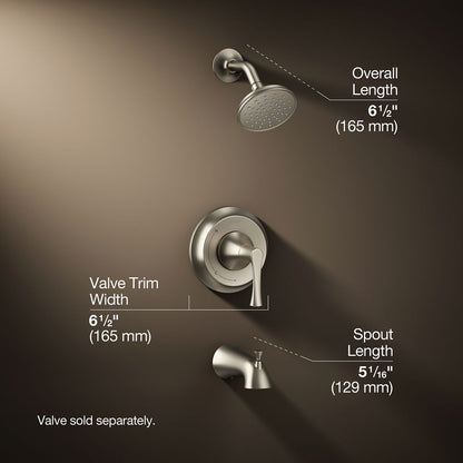 3/4 view of product with dimensions