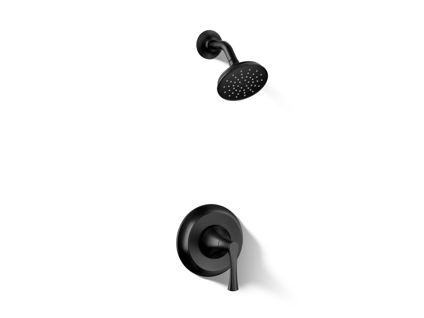 KOHLER K-TS35938-4Y Buckley Rite-Temp® Shower Trim Kit, 2.5 GPM, Matte Black - 3/4 view of product