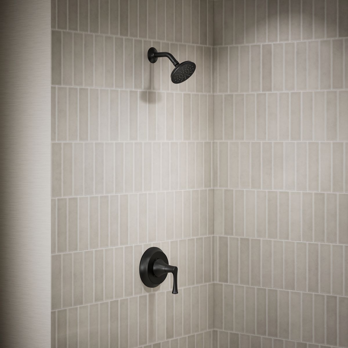 KOHLER K-TS35938-4Y Buckley Rite-Temp® Shower Trim Kit, 2.5 GPM, Matte Black - image focused on single product story