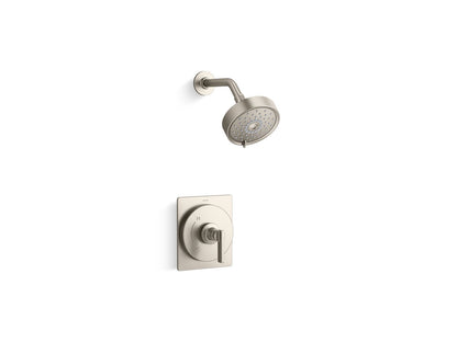 KOHLER K-TS38264-4Y Castia Rite-Temp® Shower Trim Kit, 2.5 GPM, Vibrant Brushed Nickel - 3/4 view of product