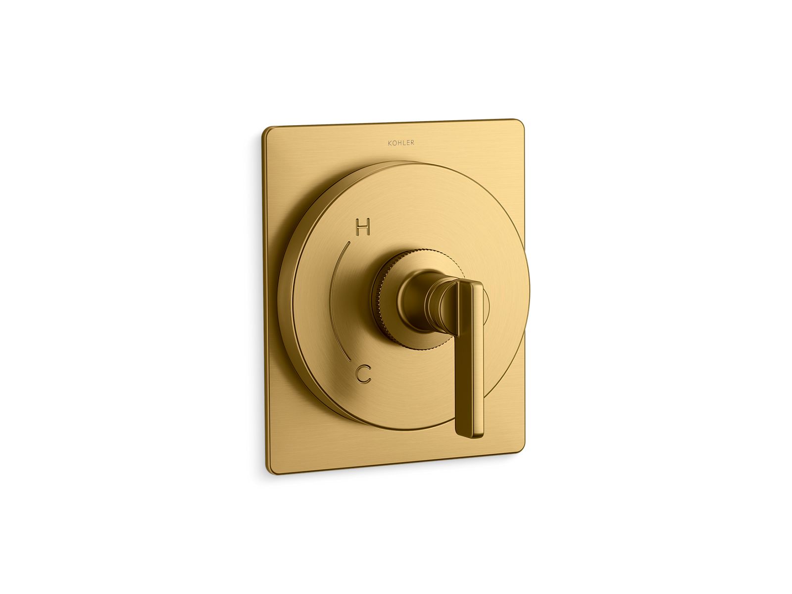 KOHLER K-TS38266-4 Castia Rite-Temp® Valve Trim, Vibrant Brushed Moderne Brass - 3/4 view of product