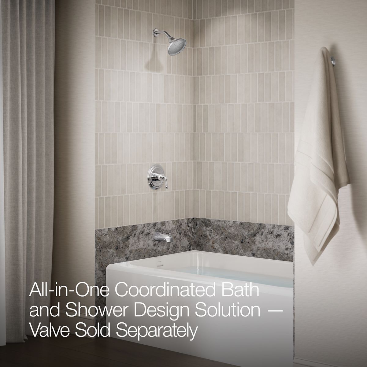 KOHLER K-TS395-4G Devonshire Rite-Temp bath and shower trim kit, 1.75 gpm, NPT spout