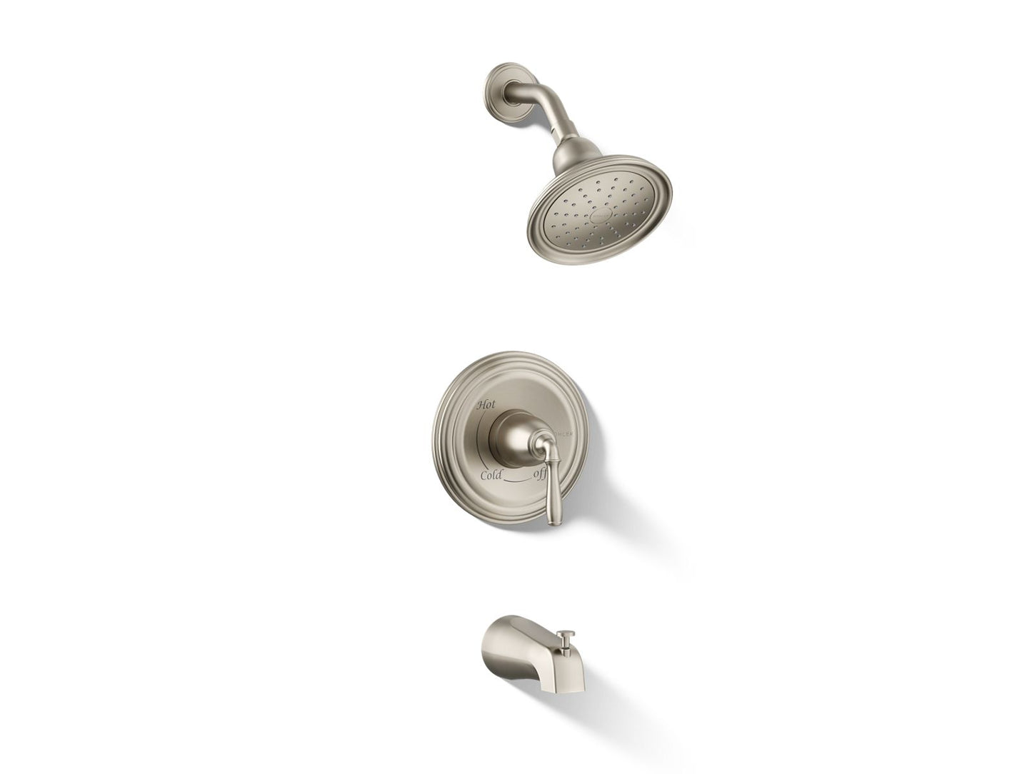 KOHLER K-TS395-4SG Devonshire Rite-Temp bath and shower trim kit, 1.75 gpm, slip-fit spout