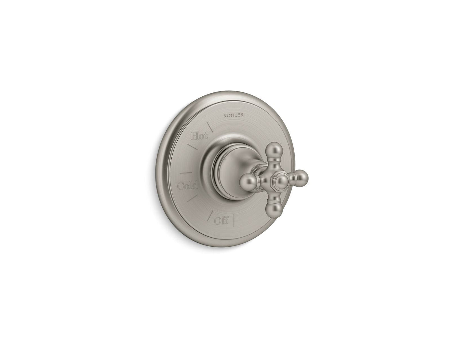 KOHLER K-TS72767-3 Artifacts Rite-Temp valve trim with cross handle