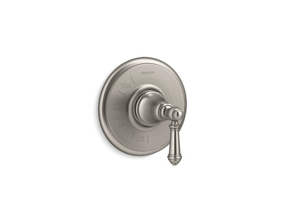 KOHLER K-TS72767-4 Artifacts Rite-Temp valve trim with lever handle, vibrant brushed nickel
