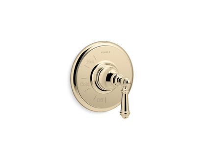 KOHLER K-TS72767-4 Artifacts Rite-Temp valve trim with lever handle, vibrant french gold