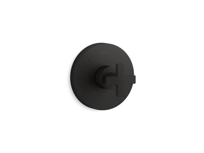 KOHLER K-TS73115-3 Composed Rite-Temp Valve Trim with Cross Handle, matte black