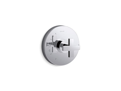 KOHLER K-TS73115-3 Composed Rite-Temp Valve Trim with Cross Handle, polished chrome