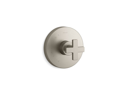 KOHLER K-TS73115-3 Composed Rite-Temp Valve Trim with Cross Handle, vibrant brushed nickel