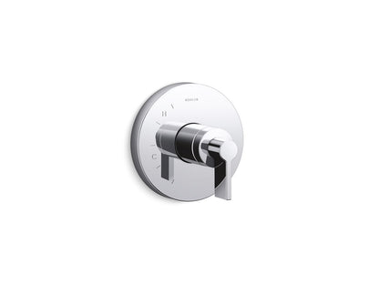 KOHLER K-TS78015-4 Components Rite-Temp Valve Trim with Lever Handle, polished chrome