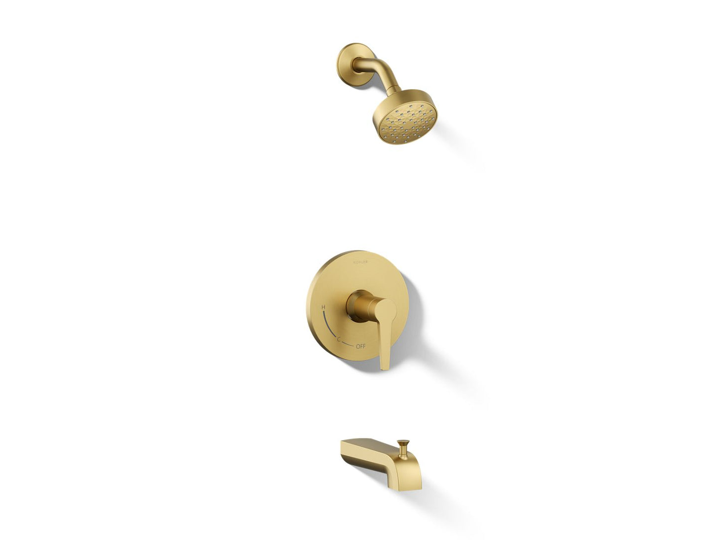 KOHLER K-TS97074-4G Pitch Rite-Temp bath and shower trim kit, 1.75 gpm