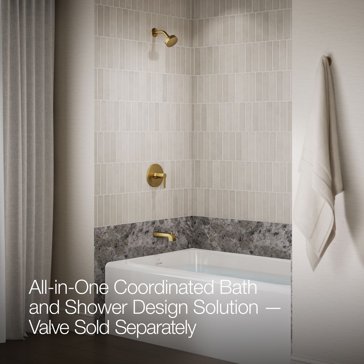 KOHLER K-TS97074-4G Pitch Rite-Temp bath and shower trim kit, 1.75 gpm
