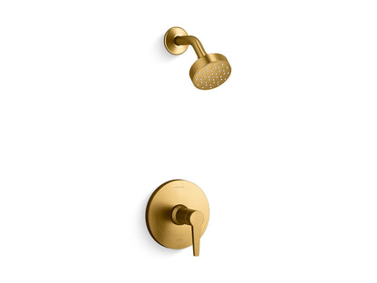 KOHLER K-TS97077-4Y Pitch Rite-Temp shower trim kit, 2.5 gpm, vibrant brushed moderne brass