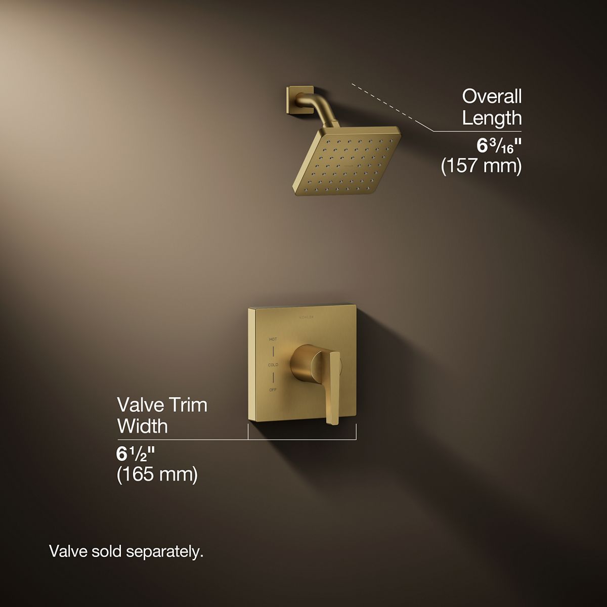 3/4 view of product with dimensions
