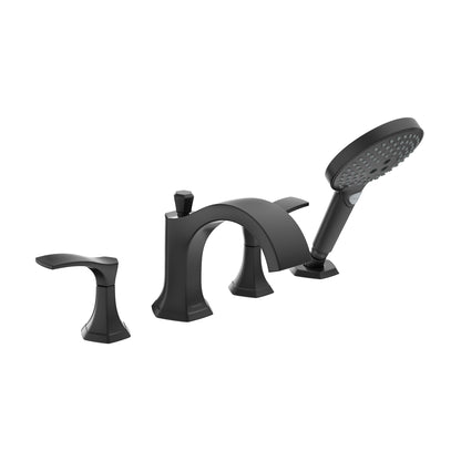 hansgrohe Locarno 4-Hole Roman Tub Set Trim with 1.75 GPM Handshower