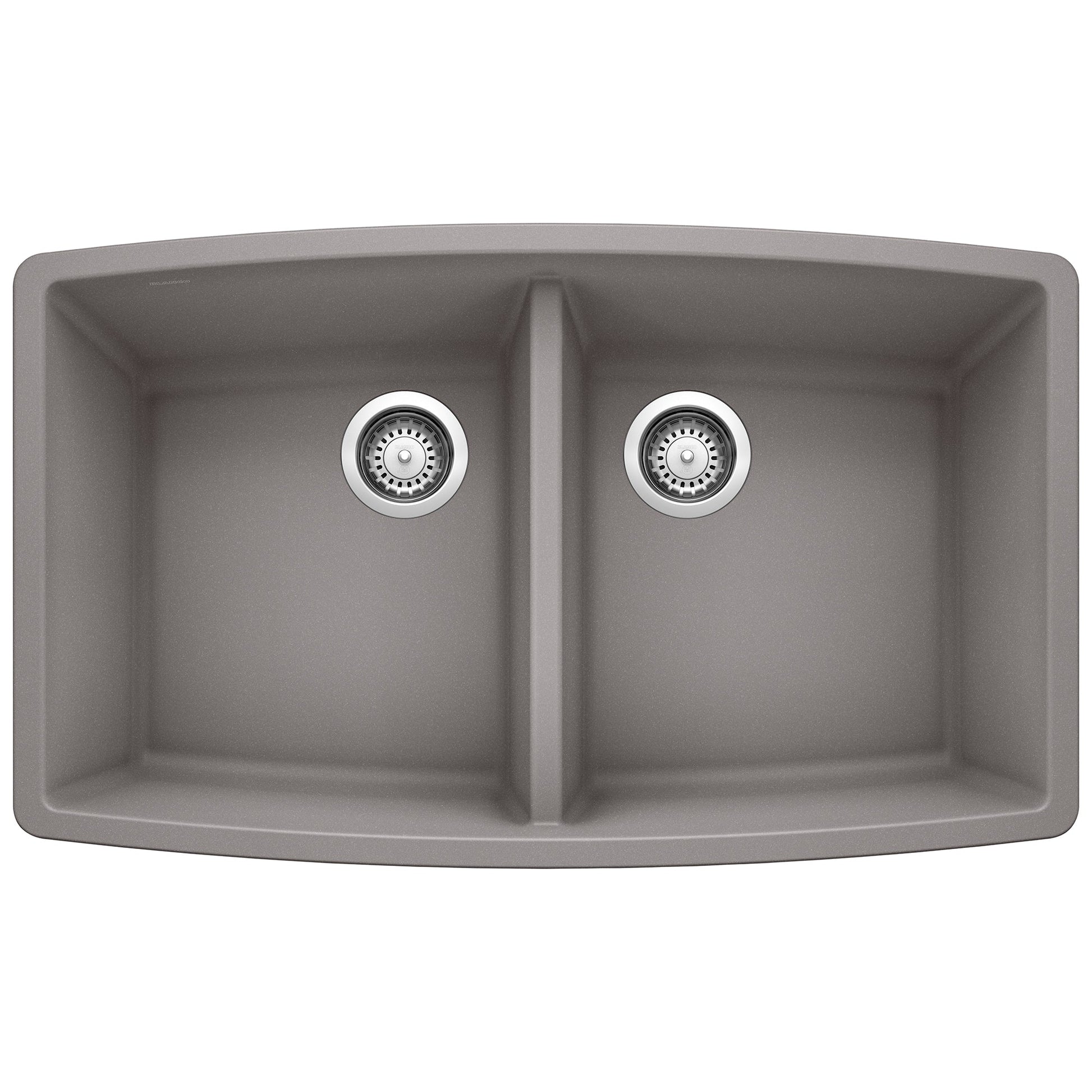 BLANCO 440072 Performa Equal Double Bowl Kitchen Sink - Metallic Gray