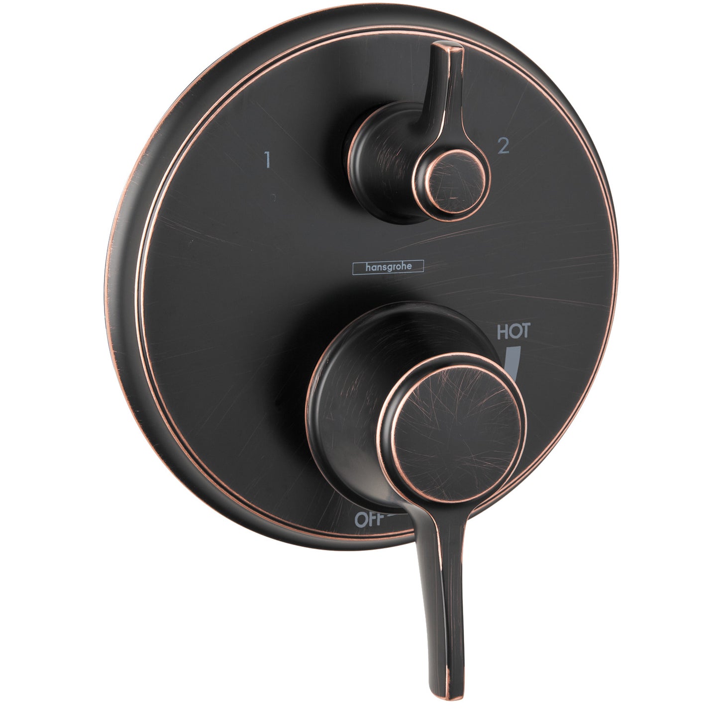 hansgrohe Ecostat Classic Pressure Balance Trim with Diverter, Round