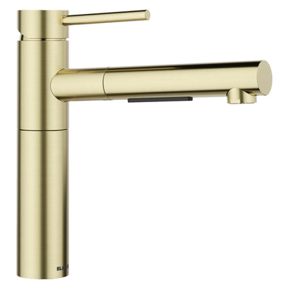 BLANCO Alta II Low Arc Pull-Out Dual-Spray Kitchen Faucet - Satin Gold