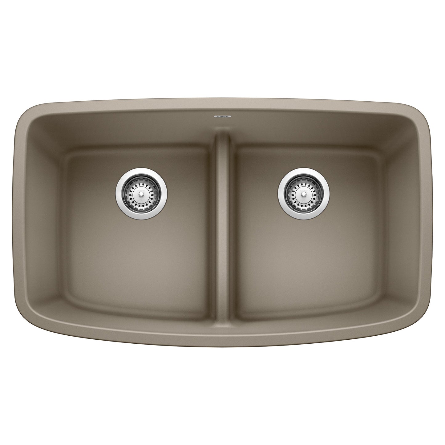 BLANCO 442197 Valea Equal Double Bowl Kitchen Sink with Low Divide - Truffle