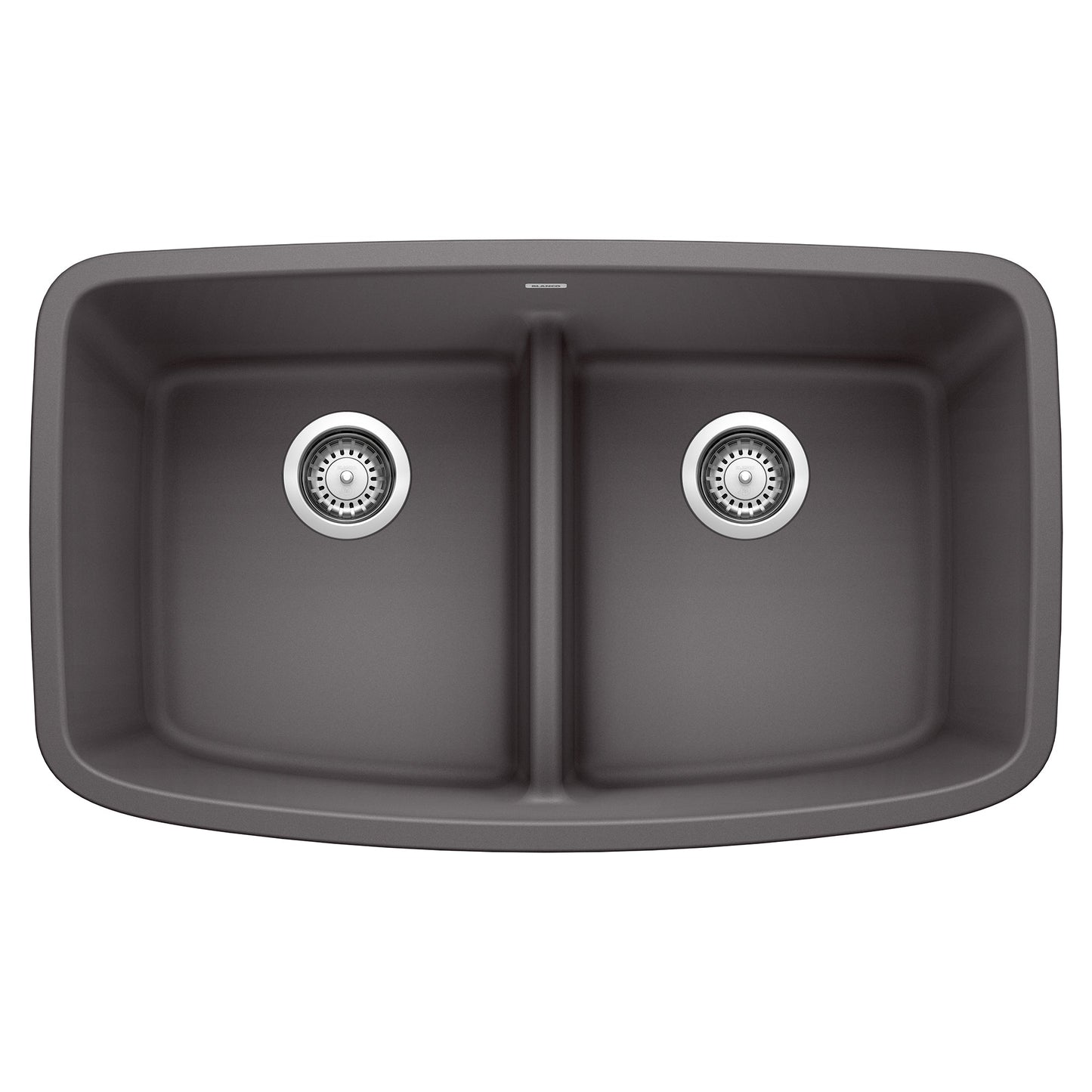 BLANCO 442196 Valea Equal Double Bowl Kitchen Sink with Low Divide - Cinder