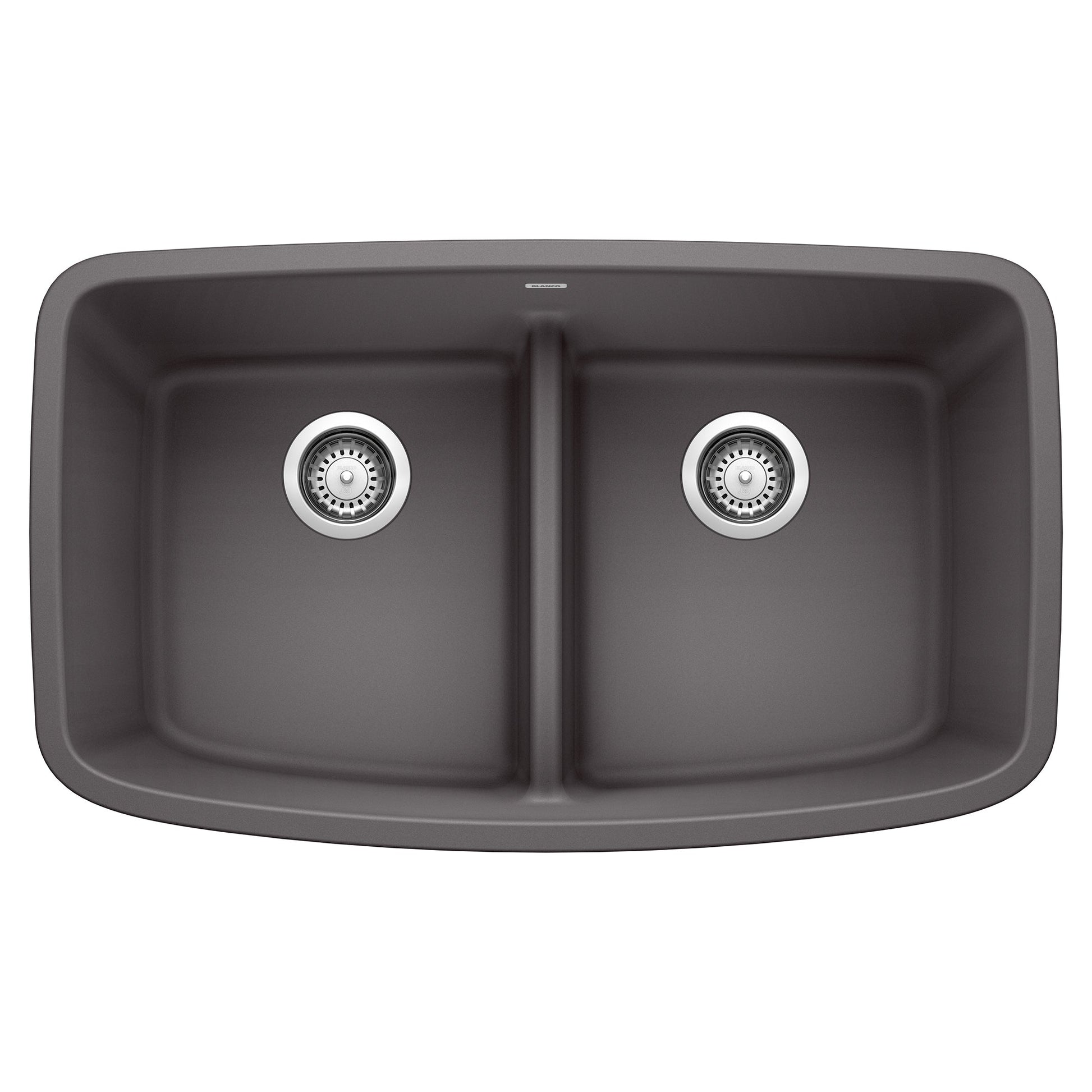 BLANCO 442196 Valea Equal Double Bowl Kitchen Sink with Low Divide - Cinder