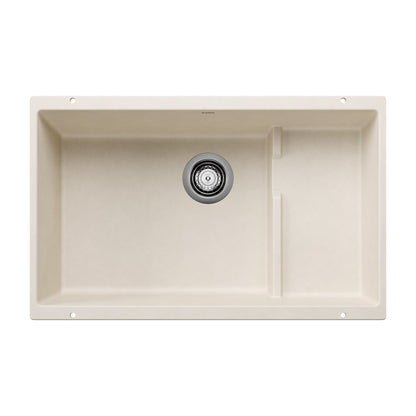 BLANCO 527406 Precis Cascade Super Single Kitchen Sink with Colander - Soft White