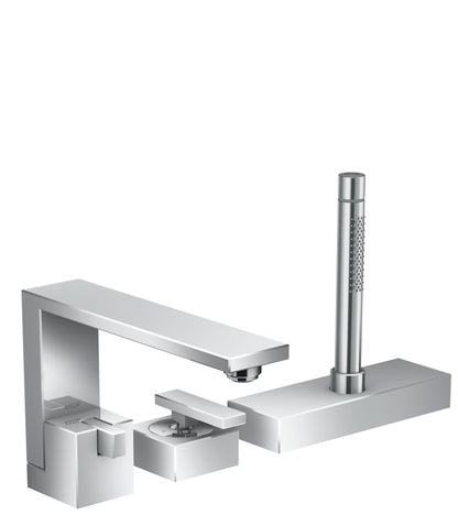 AXOR Edge 3-Hole Roman Tub Set Trim with 1.75 GPM Handshower