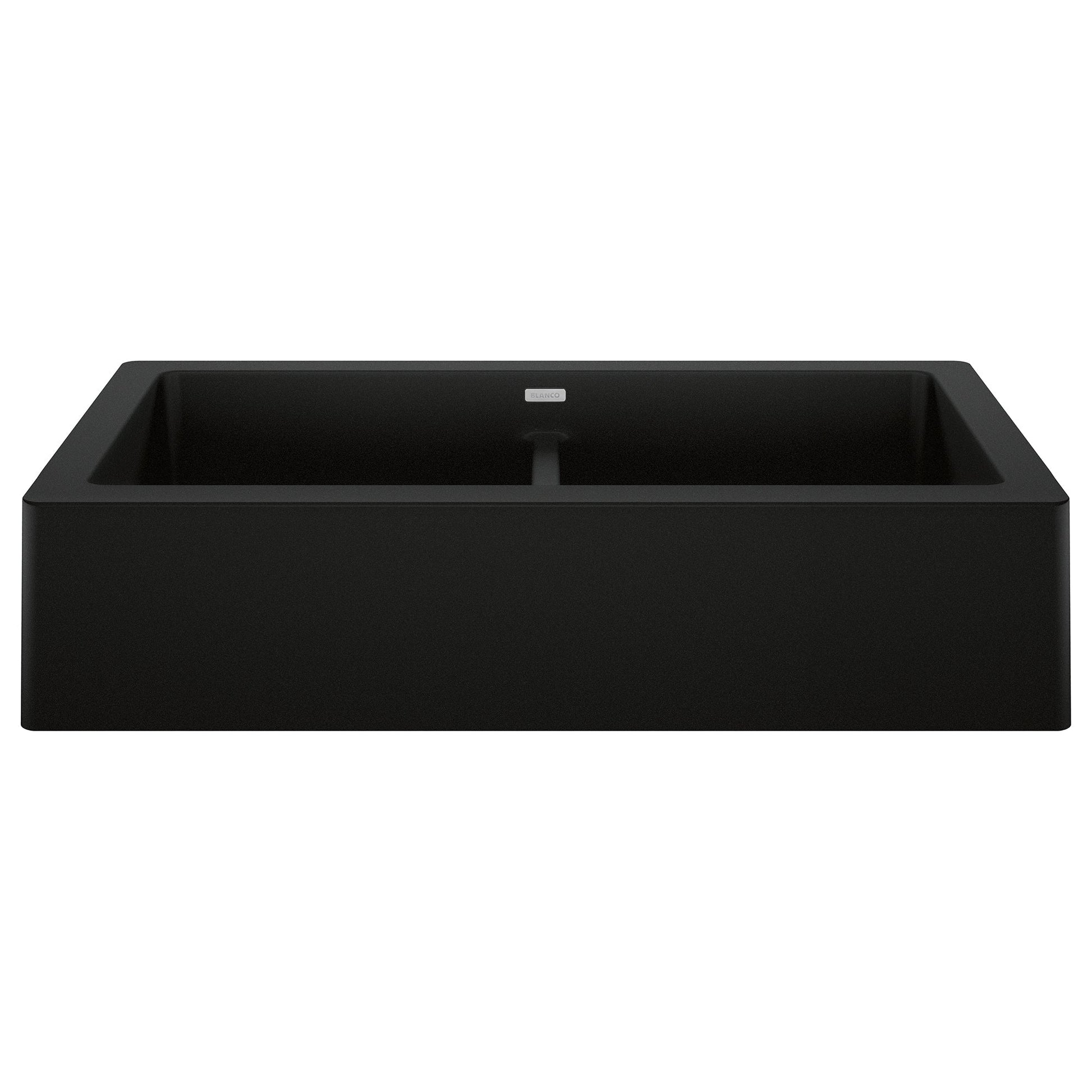 BLANCO 526554 Vintera 33" Equal Double Apron Farmhouse Sink - Coal Black