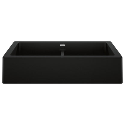 BLANCO 526554 Vintera 33" Equal Double Apron Farmhouse Sink - Coal Black