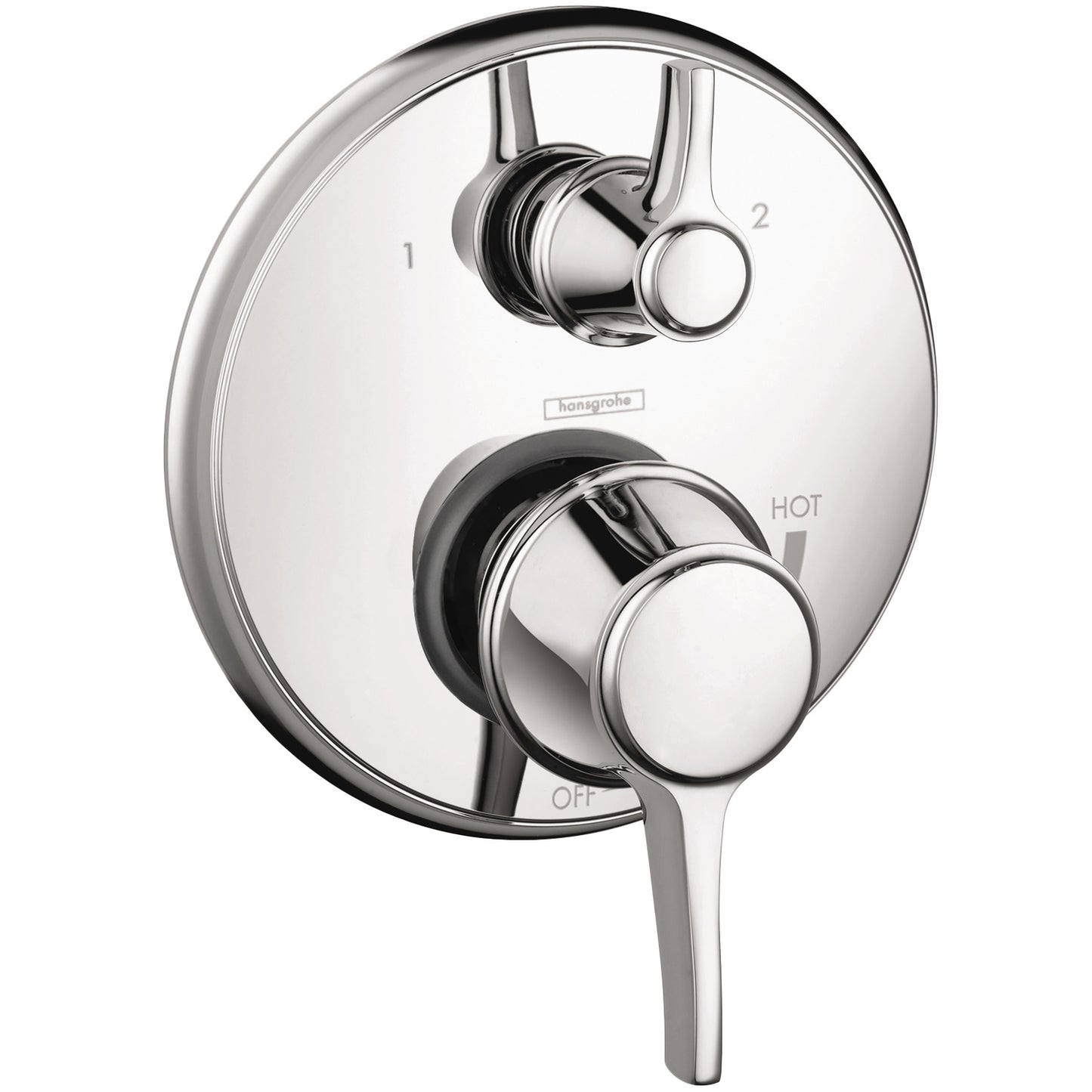 hansgrohe Ecostat Classic Pressure Balance Trim with Diverter, Round