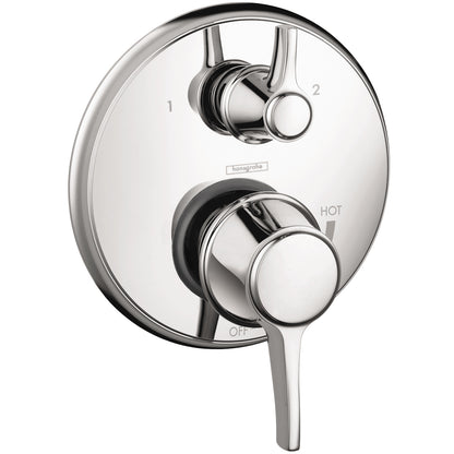 hansgrohe Ecostat Classic Pressure Balance Trim with Diverter, Round