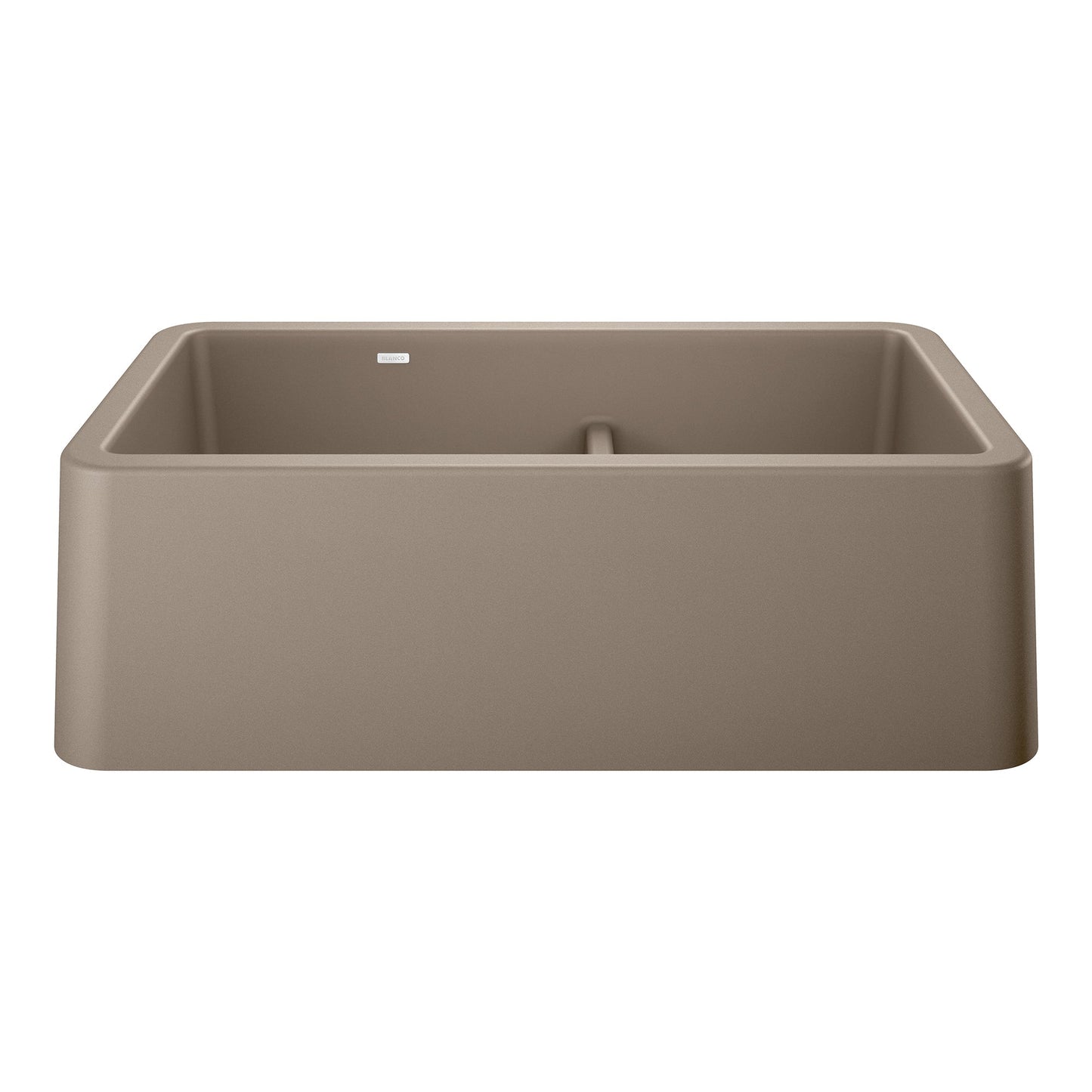 BLANCO 402329 Ikon 33" Apron Double Bowl Farmhouse Sink with Low Divide - Truffle