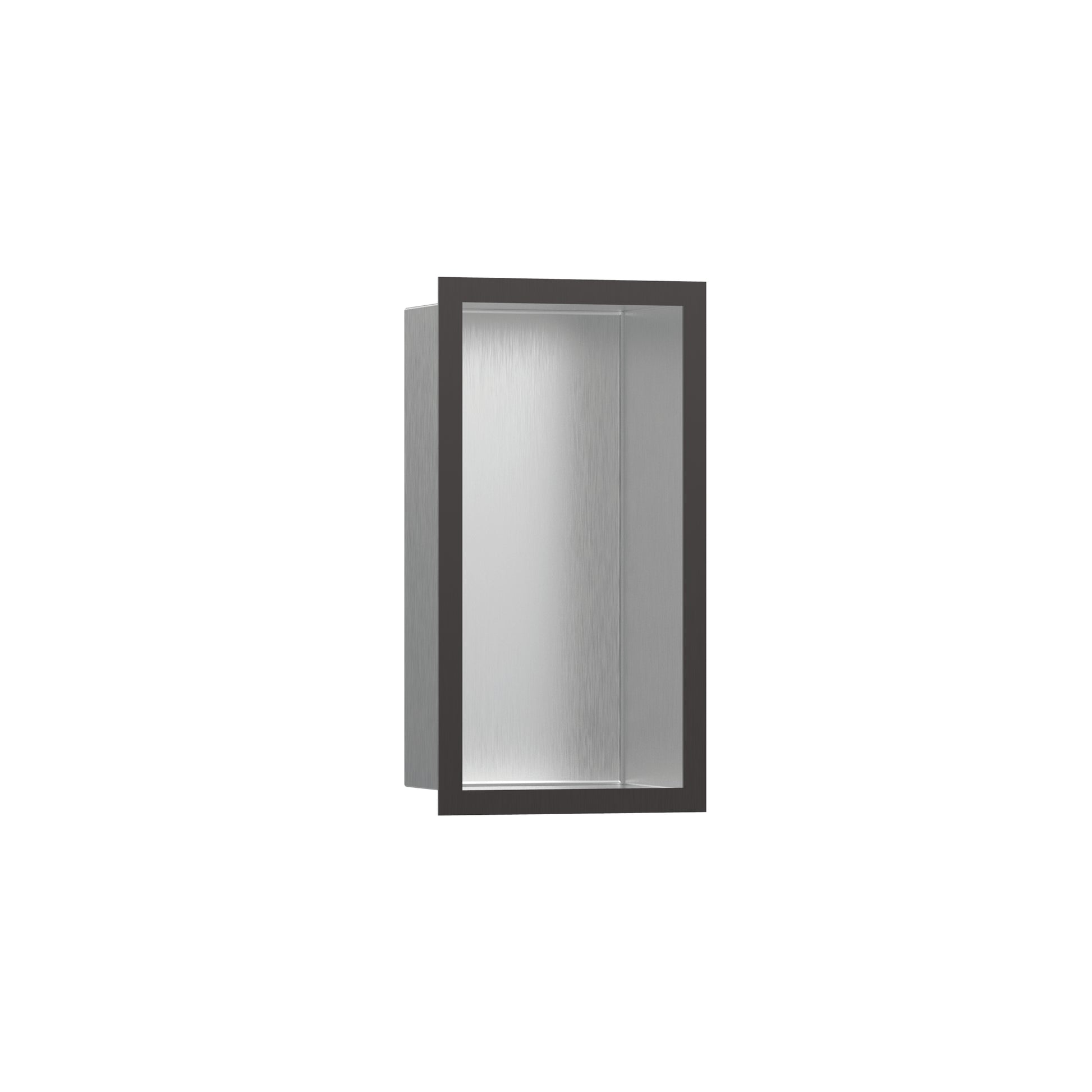 hansgrohe XtraStoris Individual Wall Niche Brushed Stainless Steel with Design Frame 12"x 6"x 4"