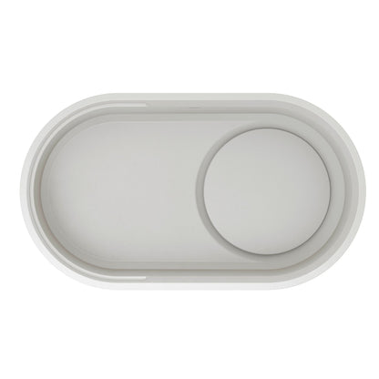 BLANCO Oovalon VELGRANIT 30" Single Bowl Undermount/Flush-Mount Kitchen Sink with Capflow - Cloud White