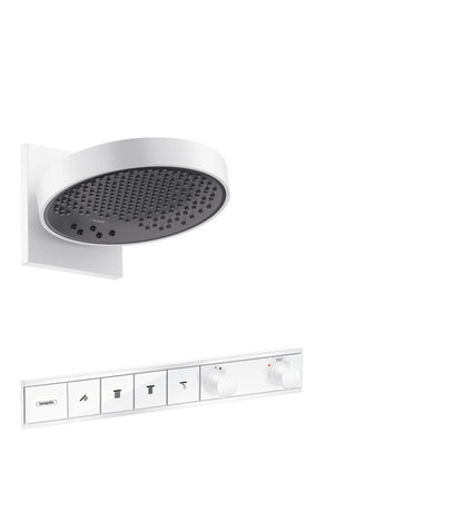 hansgrohe Rainfinity Showerhead 250 3-Jet, 1.75 GPM with RainSelect Thermostatic Trim for 4 Functions