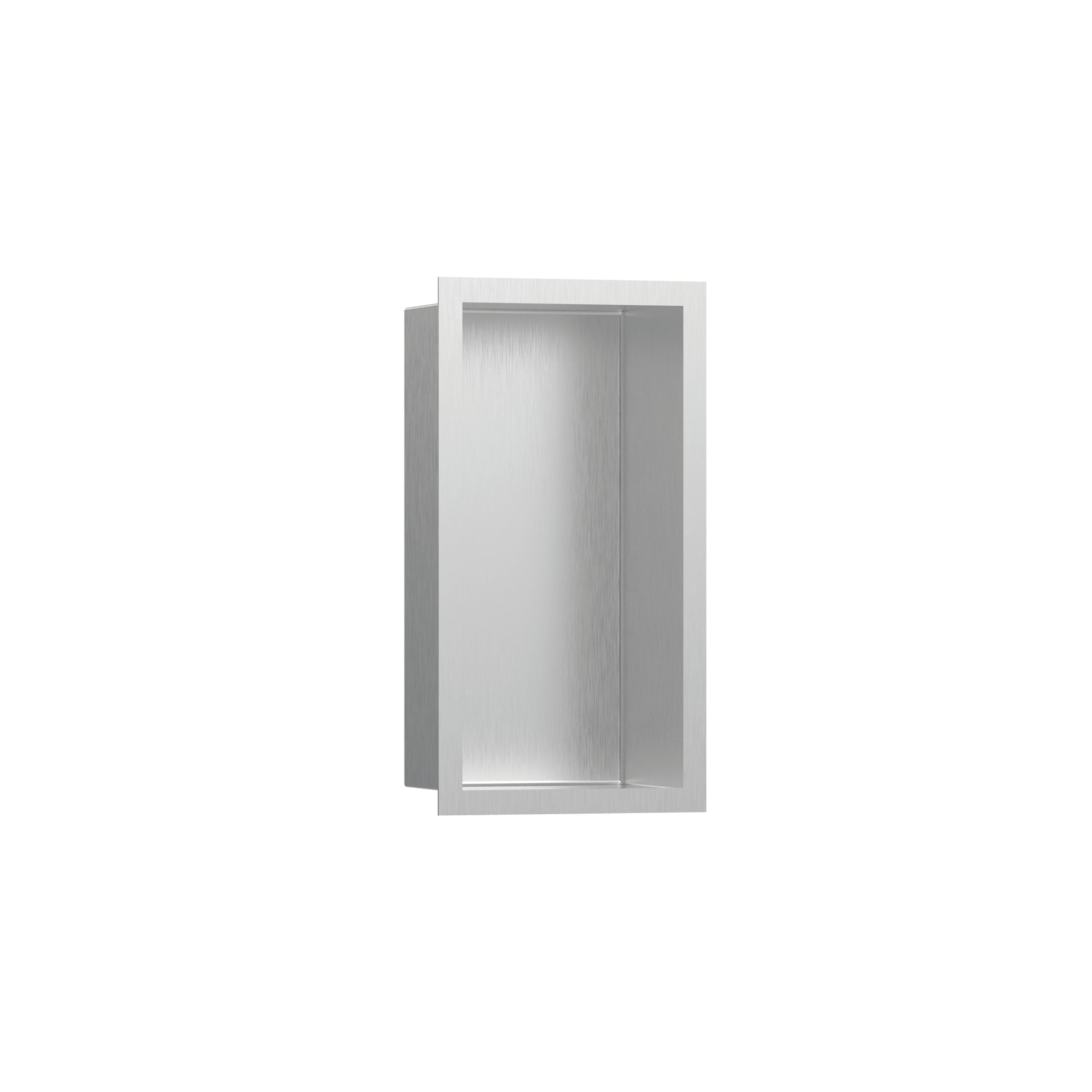 hansgrohe XtraStoris Individual Wall Niche Brushed Stainless Steel with Design Frame 12"x 6"x 4"